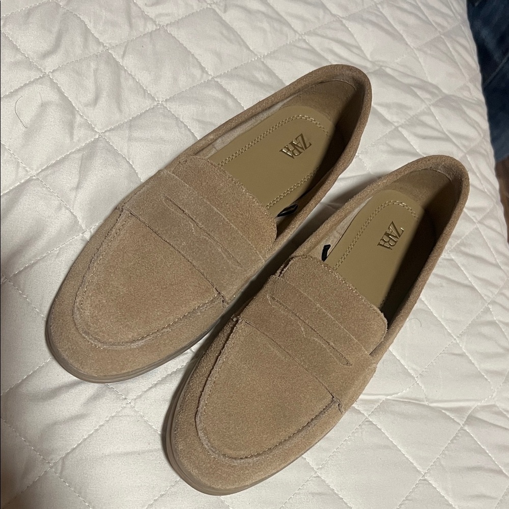 Zara penny Suede Loafers